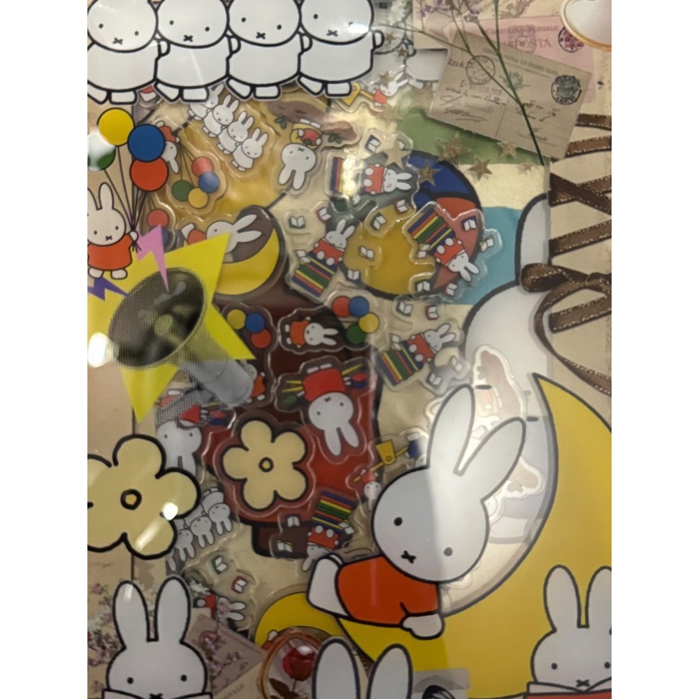 Miffy Shaker Notebook A5 6-Ring Binder Journal Kawaii Stationery New - Picture 2 of 6